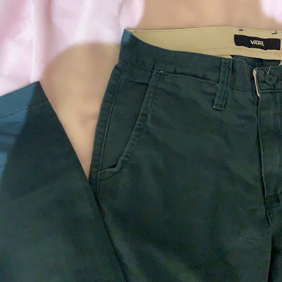 VINTAGE VANS DARK GREEN SKATER PANTS size 29 - Picture 4 of 4